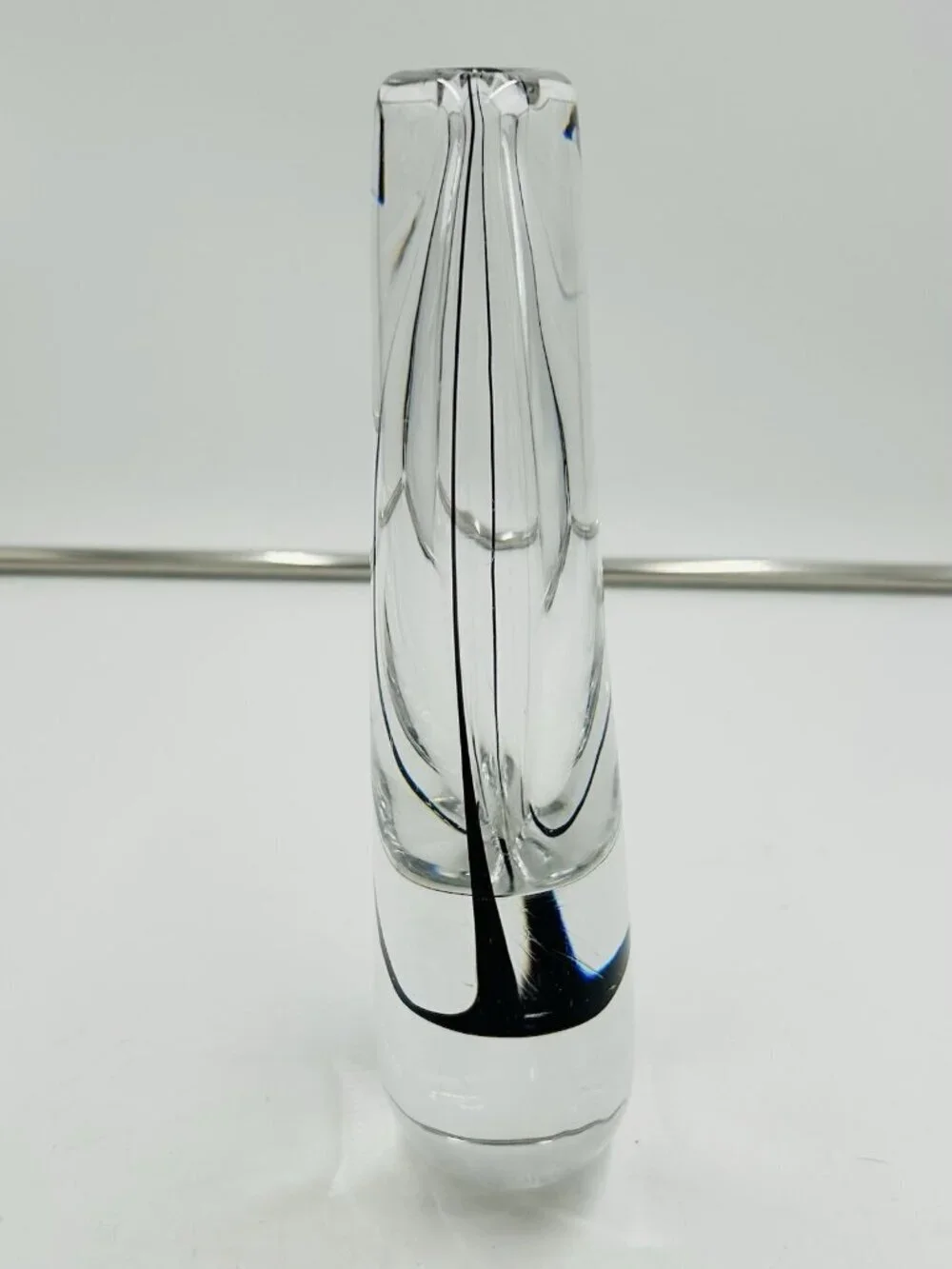 Kosta Vicke Lindstrand Swedish Clear with Black Filament 9.25
